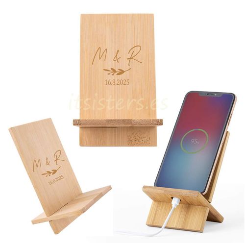 Soporte madera móvil personalizado